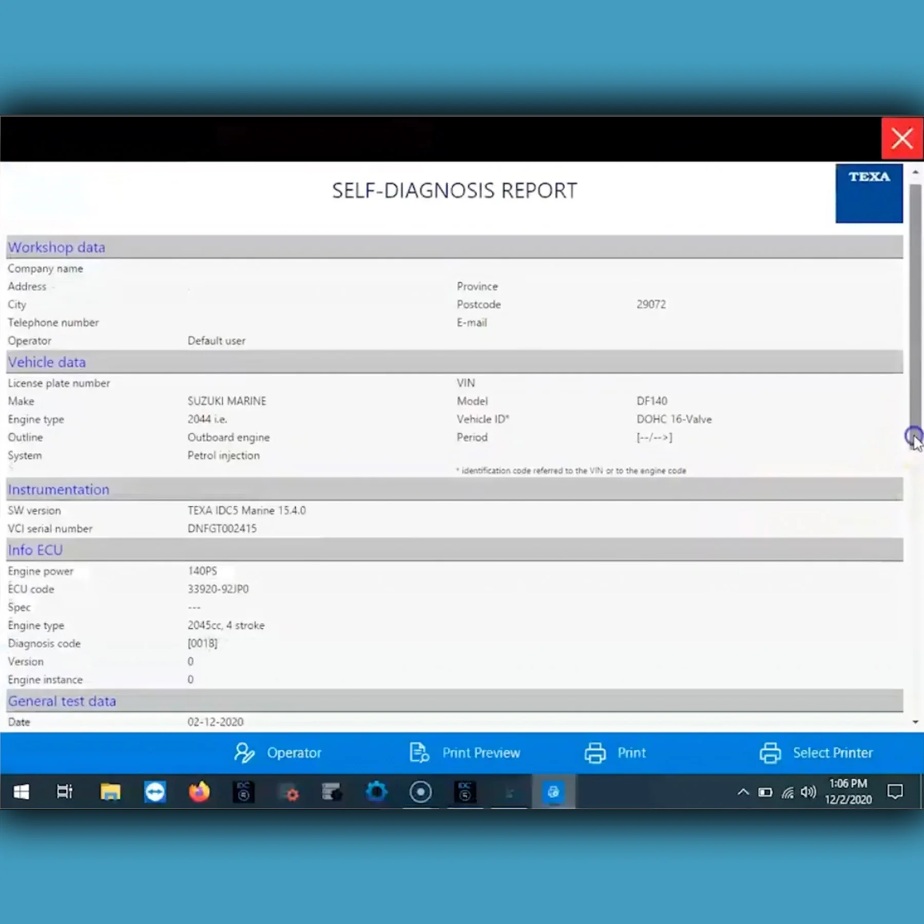 TEXA Dealer Level Marine Diagnostic Tool Full Coverage