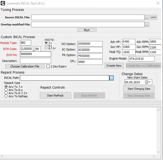 Cumming Incal Tool v9.0