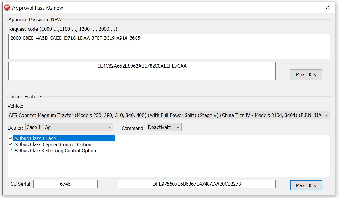 CNH APPROVAL PASSWORD GENERATOR  V3