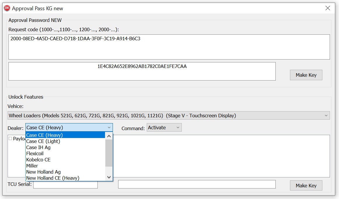 CNH APPROVAL PASSWORD GENERATOR  V3