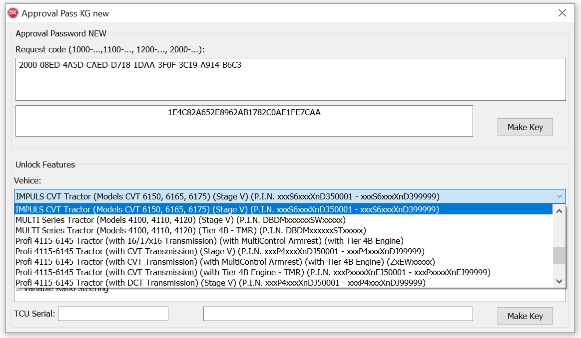 CNH APPROVAL PASSWORD GENERATOR  V3